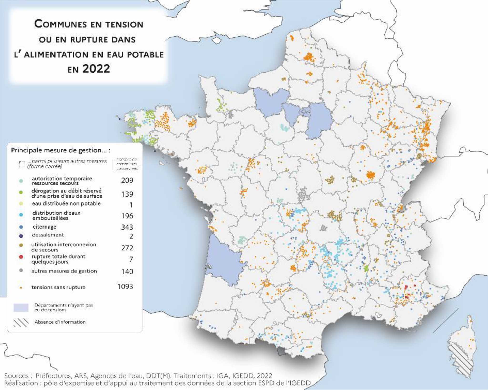 Carte secheresse 2022