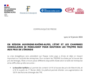 L'État et les CCI se mobilisent pour soutenir les TPE PME face aux prix de l'énergie
