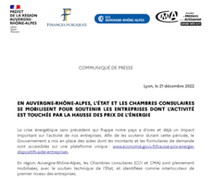 L'État et les CCI mobilisées pour soutenir les entreprises touchées par la hausse des prix de l'énergie