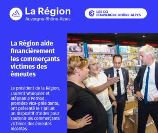 Actu émeutes aide de la Région aux commerçants